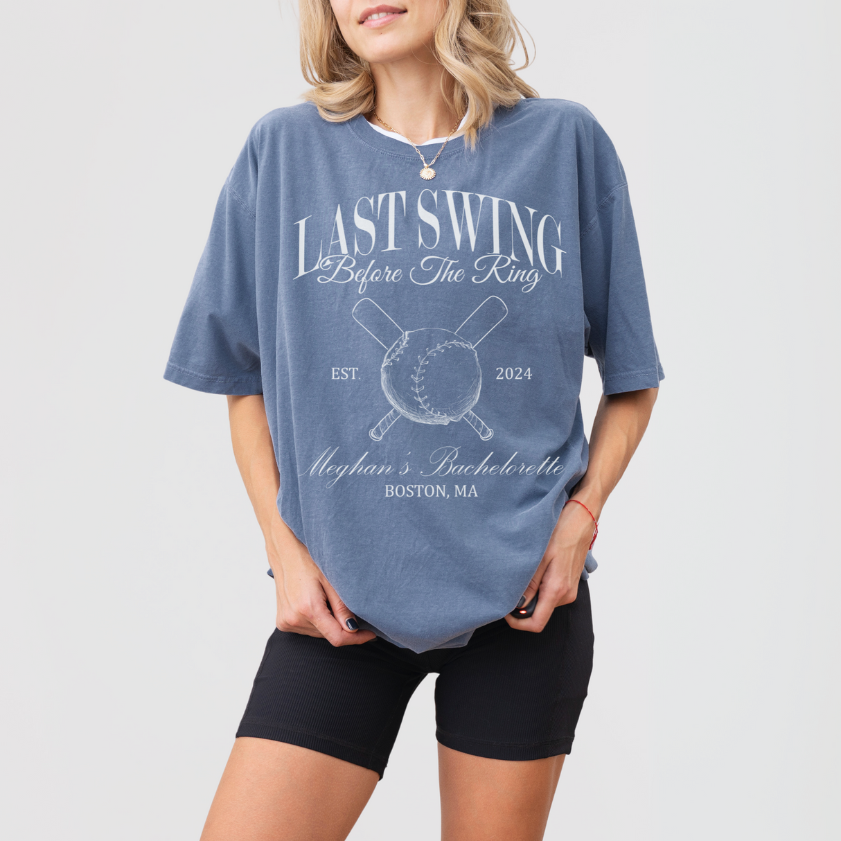 Premium Cotton Baseball Bachelorette T-Shirts - Last Swing Party