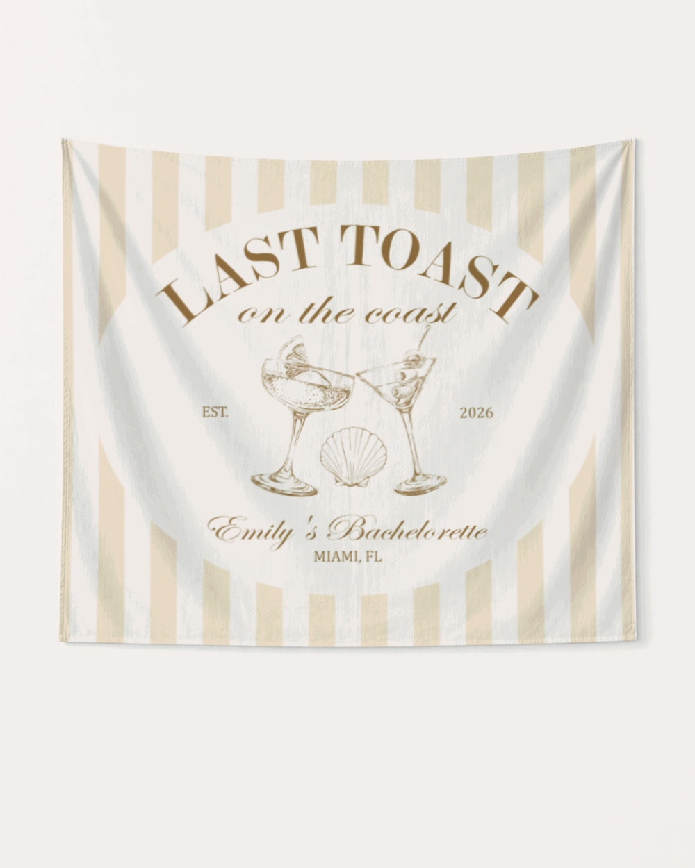 Last Toast on The Coast Banner Beige