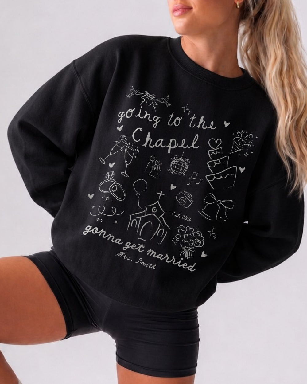 Going To The Chapel Sweatshirt Black