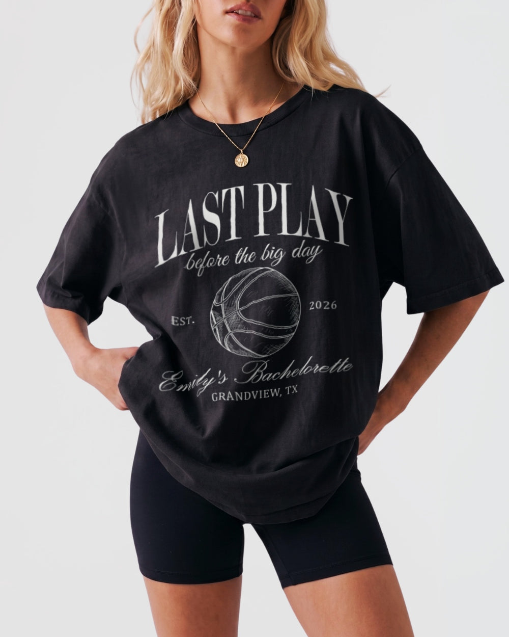 Last Play Before the Big Day - Basketball T-Shirt Black