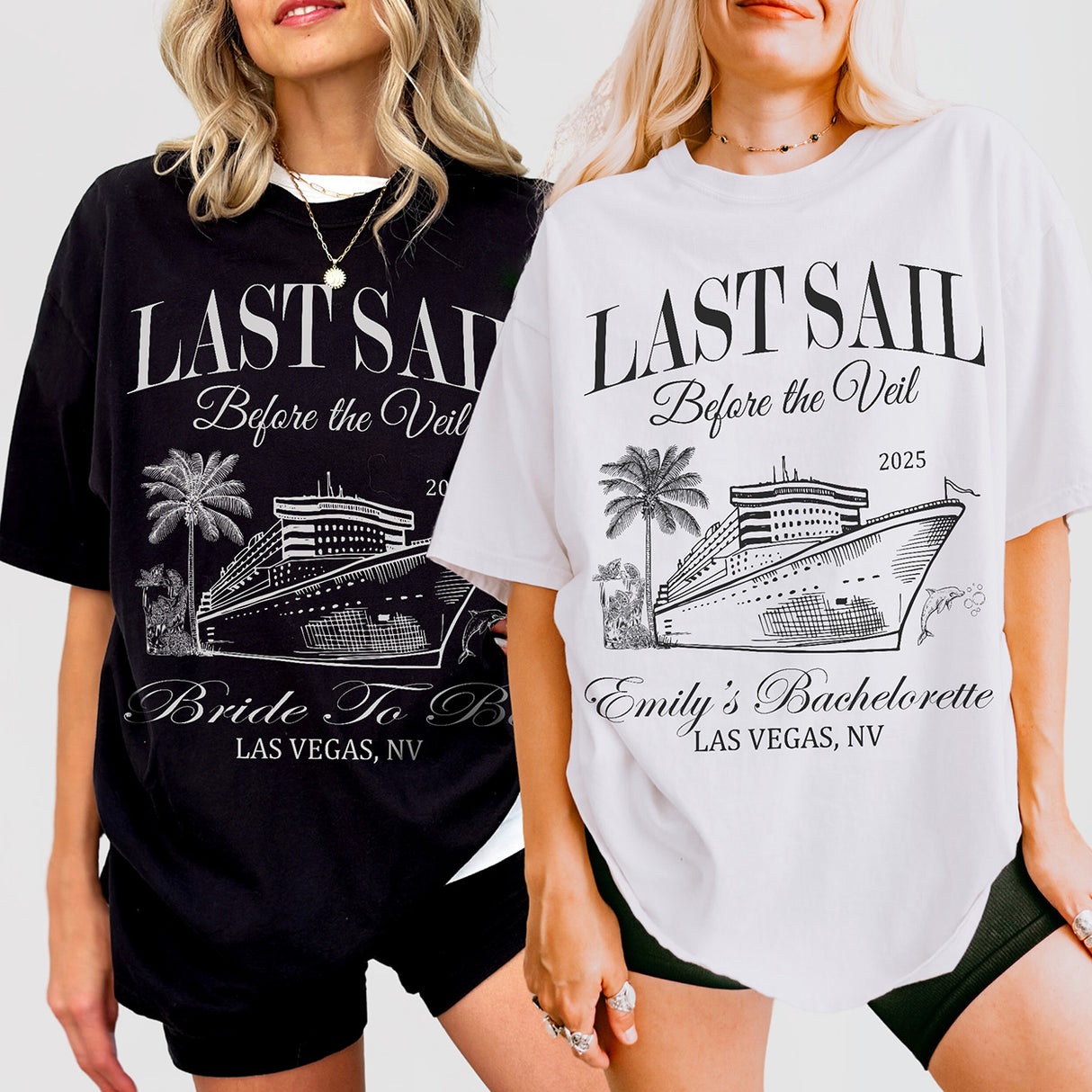 Premium cotton nautical bachelorette t-shirt in moss green with 'Last Sail Before Veil' design by Relatee