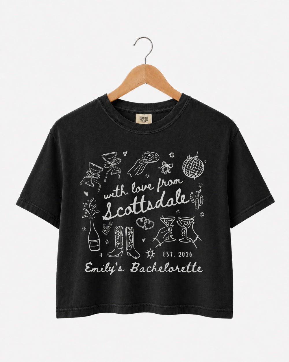 With Love from Scottsdale Crop Top Black