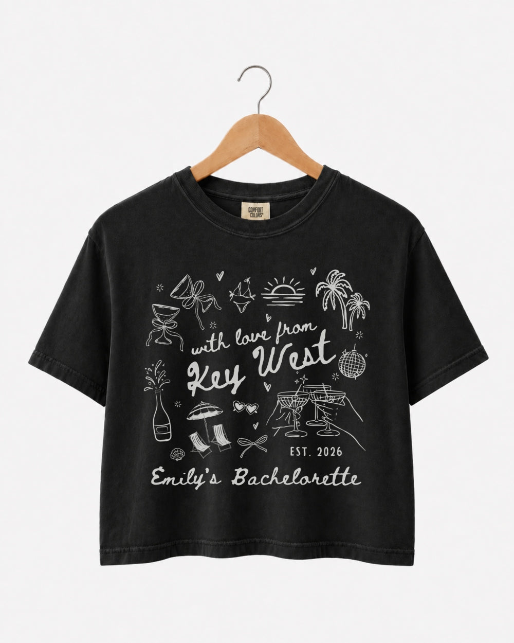 With Love from Key West Crop Top Black