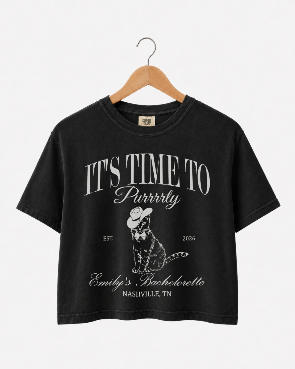 I'm Getting Meowied Tuxedo Crop Top