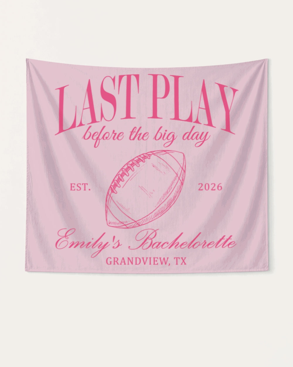 Last Play Before the Big Day - Football Banner Blossom
