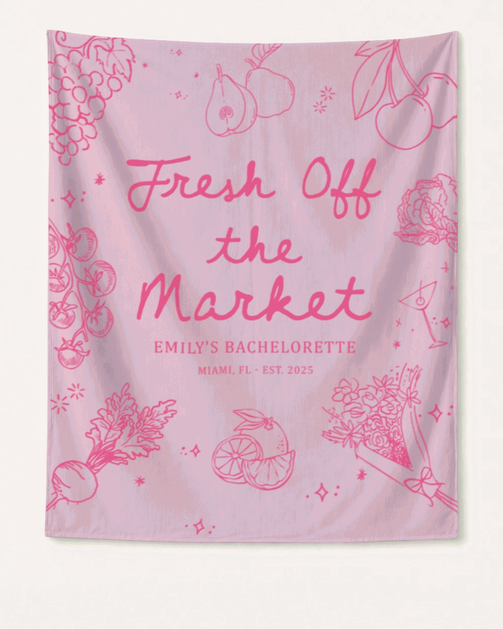 Fresh Off the Market Banner Blossom