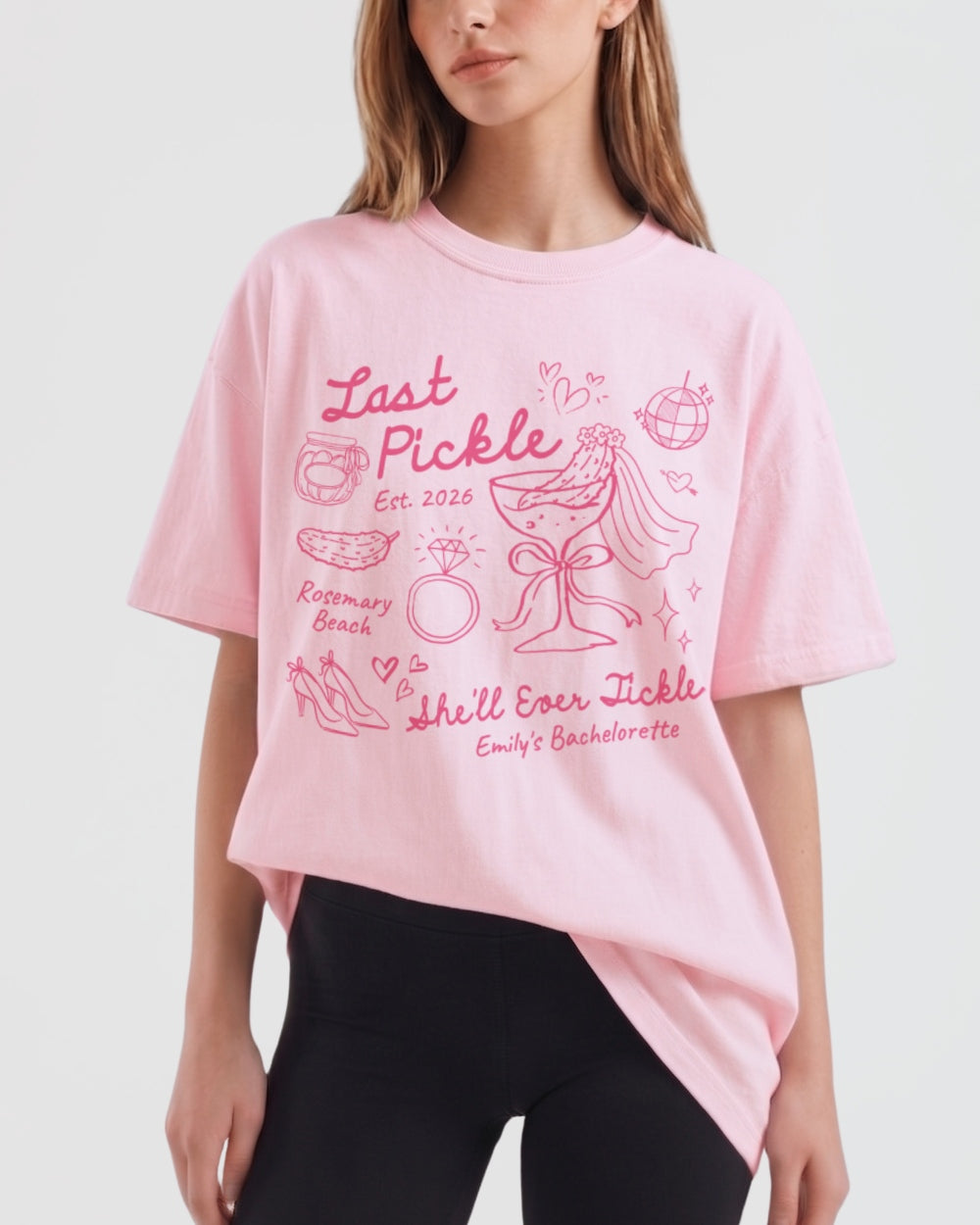 Same Pickle Forever & Last Pickle She'd Ever Tickle T-Shirt Blossom
