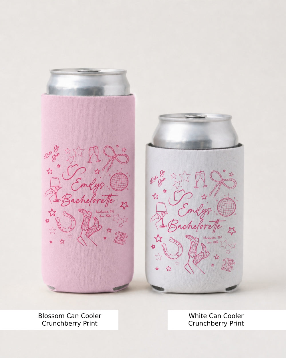 Let's Go Girls Disco Boots Can Cooler Blossom