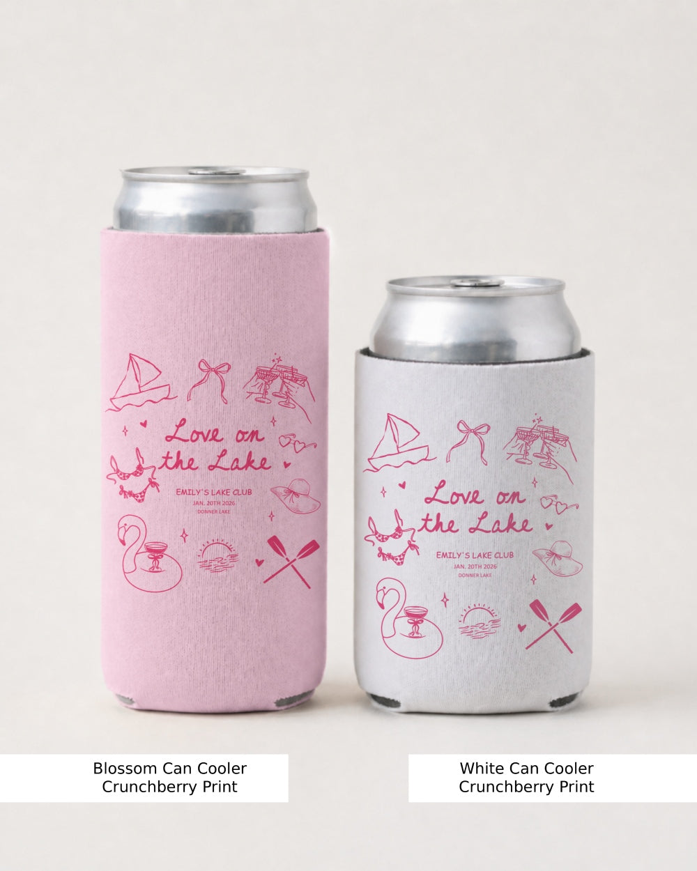 Love on the Lake Can Cooler Blossom