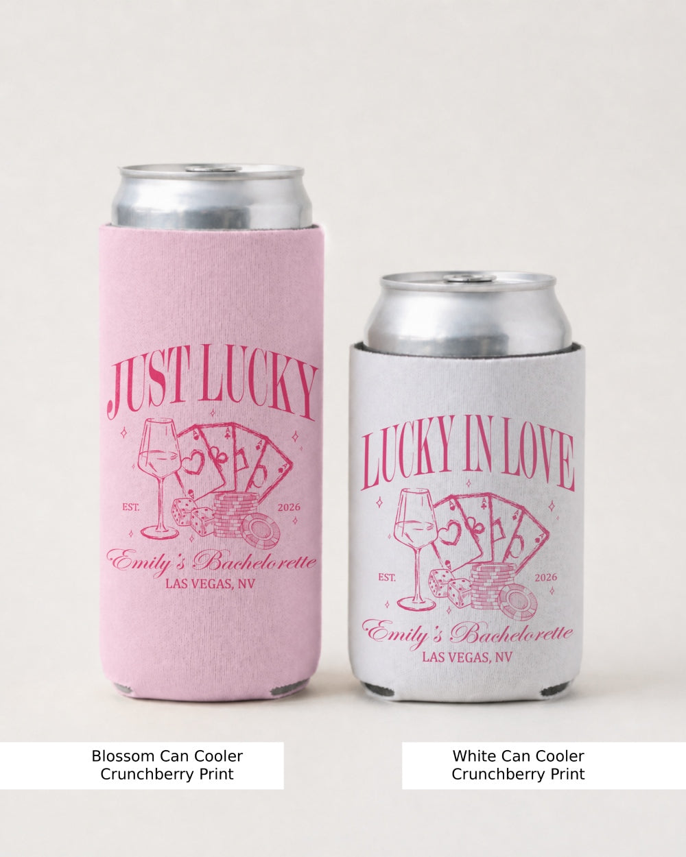 Lucky In Love Wine Cards Can Cooler Blossom