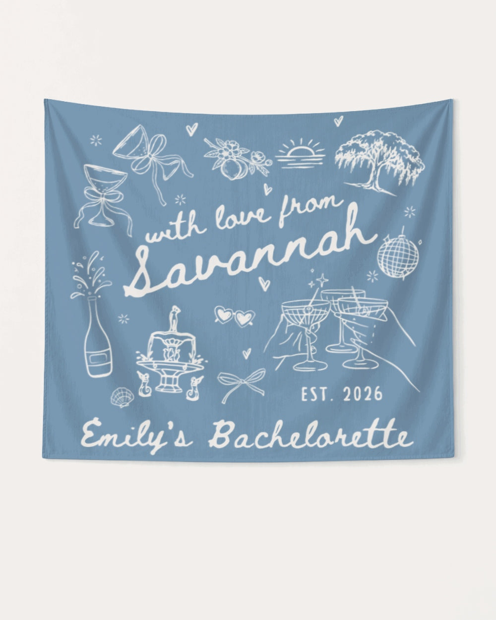 With Love from Savannah Banner Blue Jean