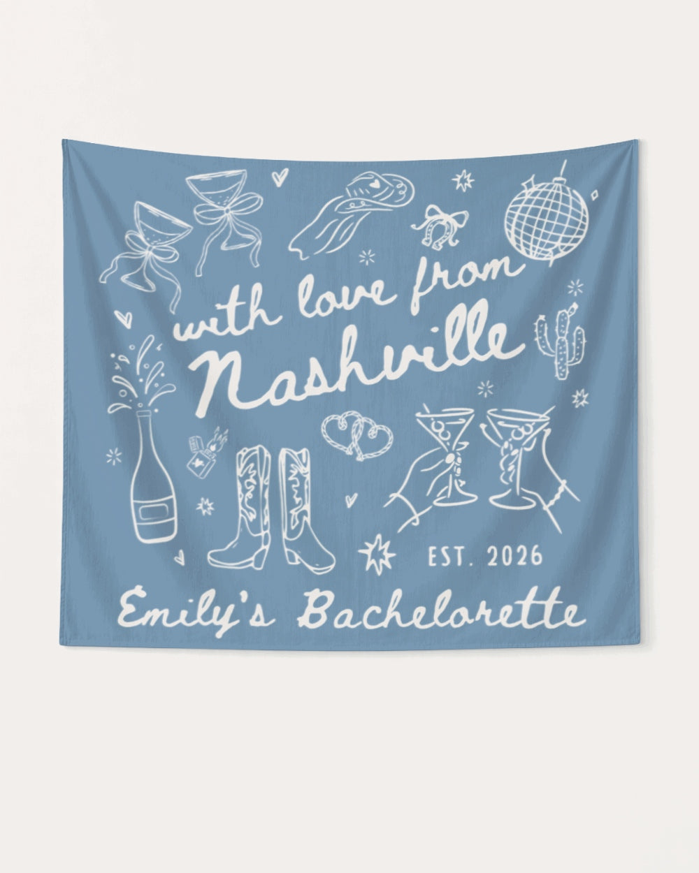 With Love from Nashville Banner Blue Jean