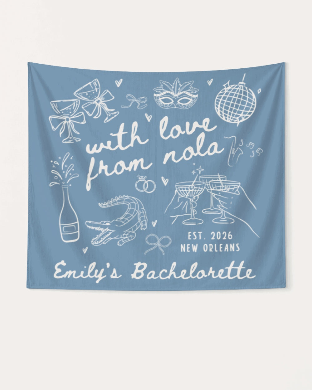 With Love from Nola Banner Blue Jean