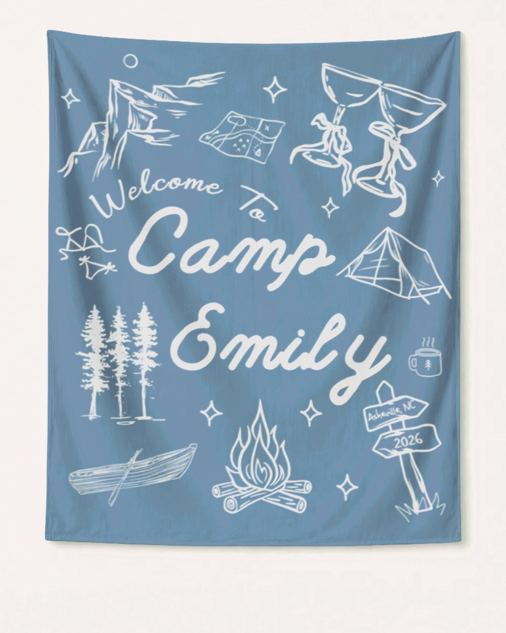 Camp Bach Banner Blue Jean