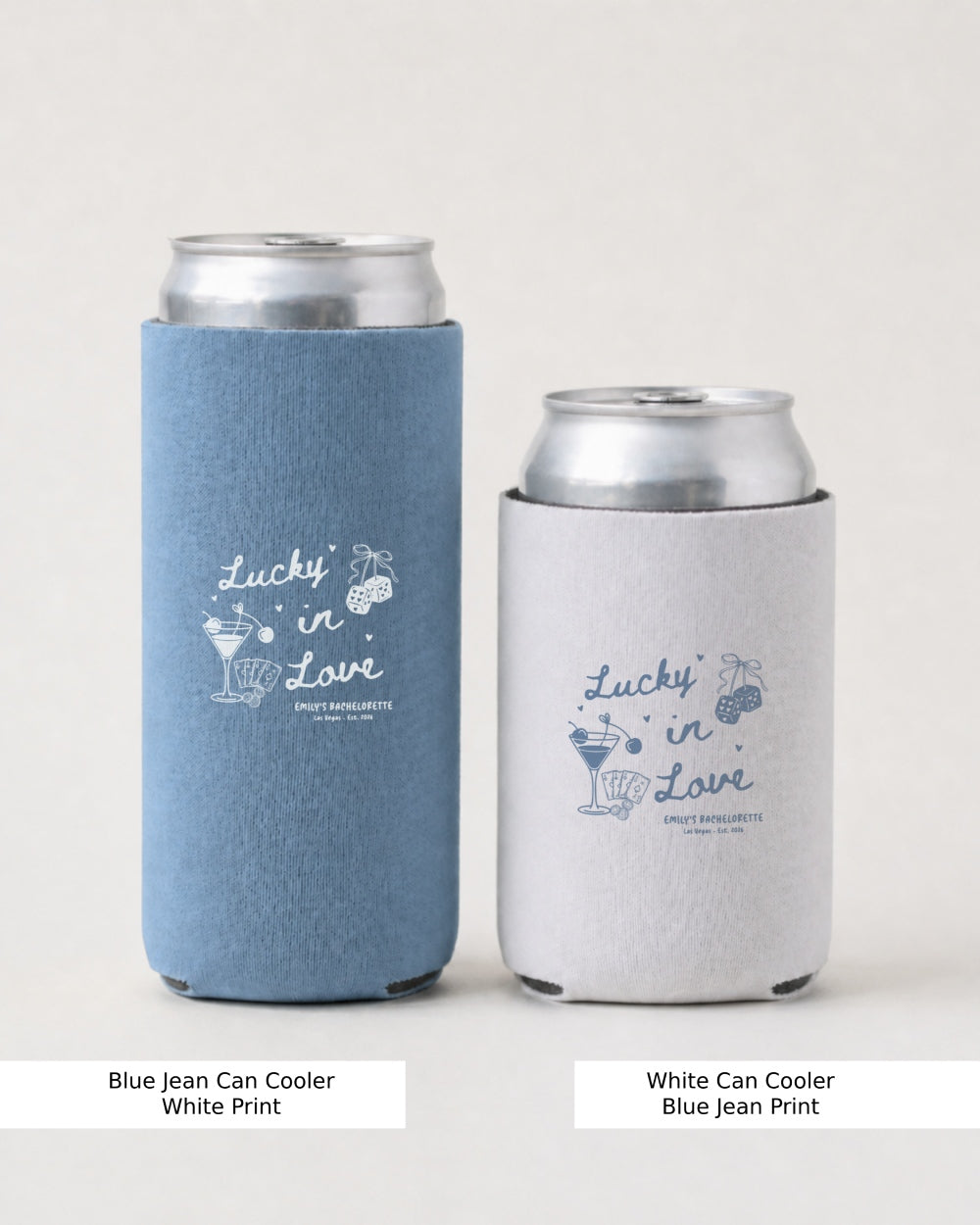 Lucky In Love Can Cooler Blue Jean