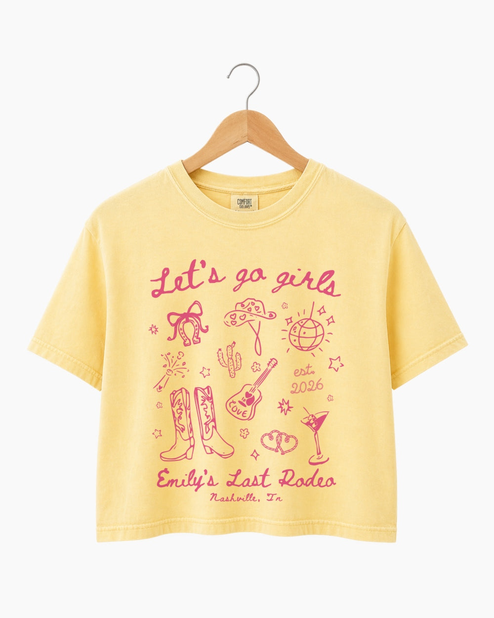 Let's Go Girls Cowgirl Party Crop Top Butter
