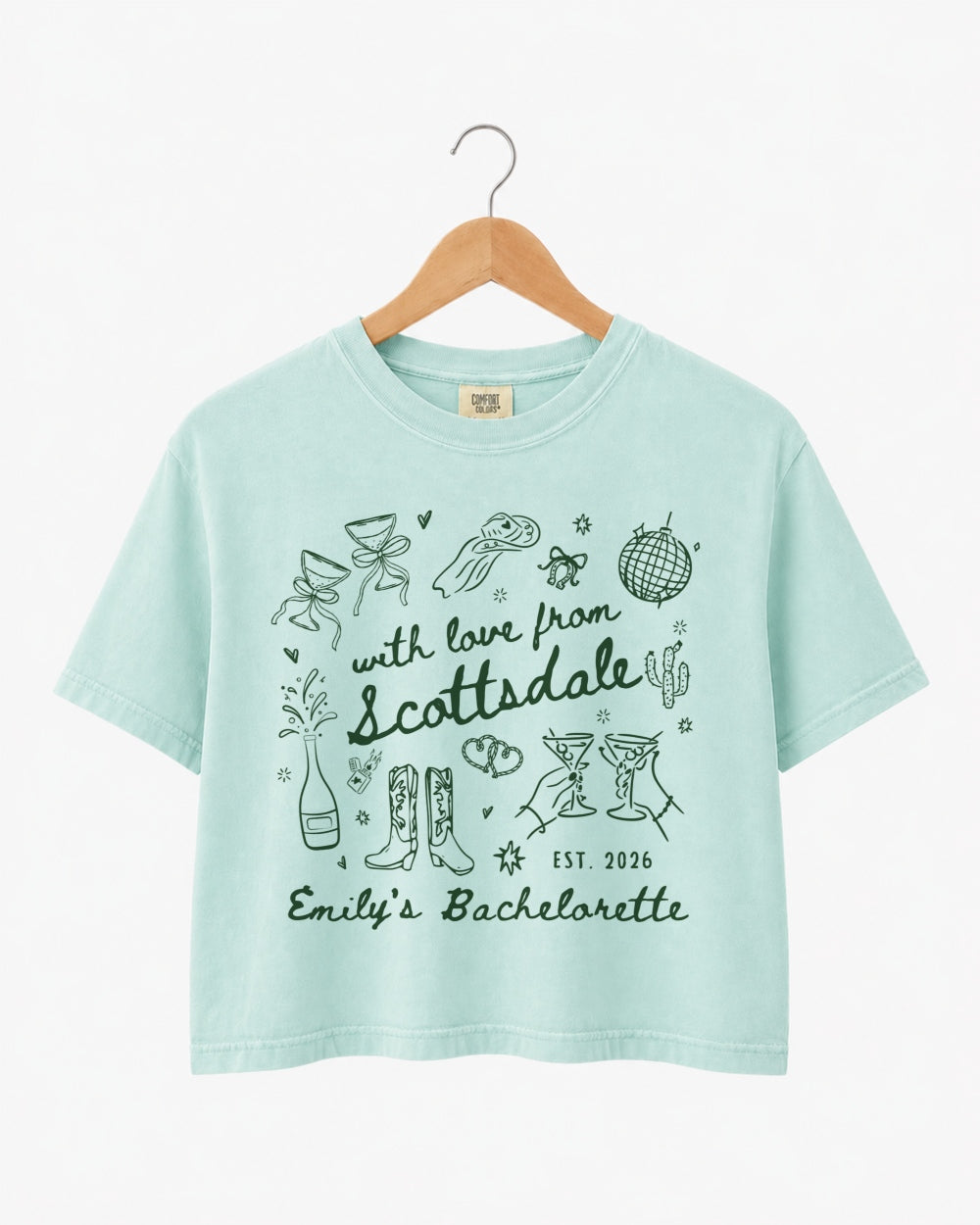 With Love from Scottsdale Crop Top Chalky Mint