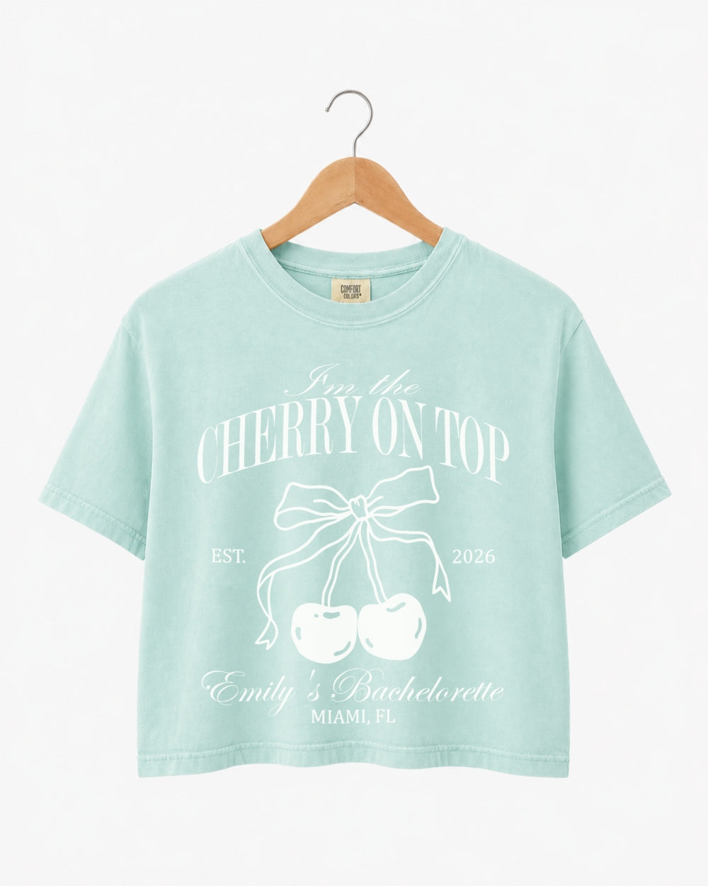 She's The Cherry On Top Crop Top Chalky Mint