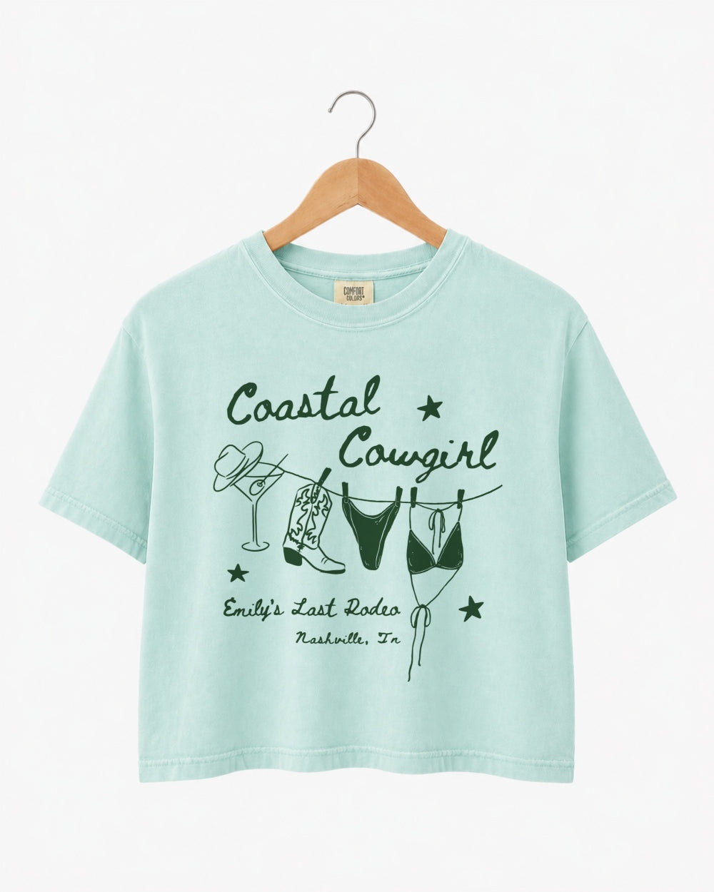 Coastal Cowgirl Crop Top Chalky Mint