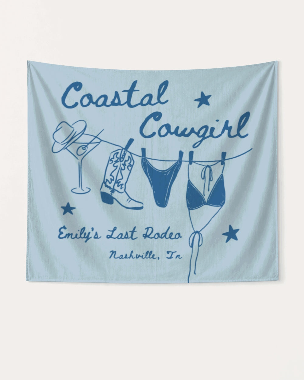 Coastal Cowgirl Banner Chambray
