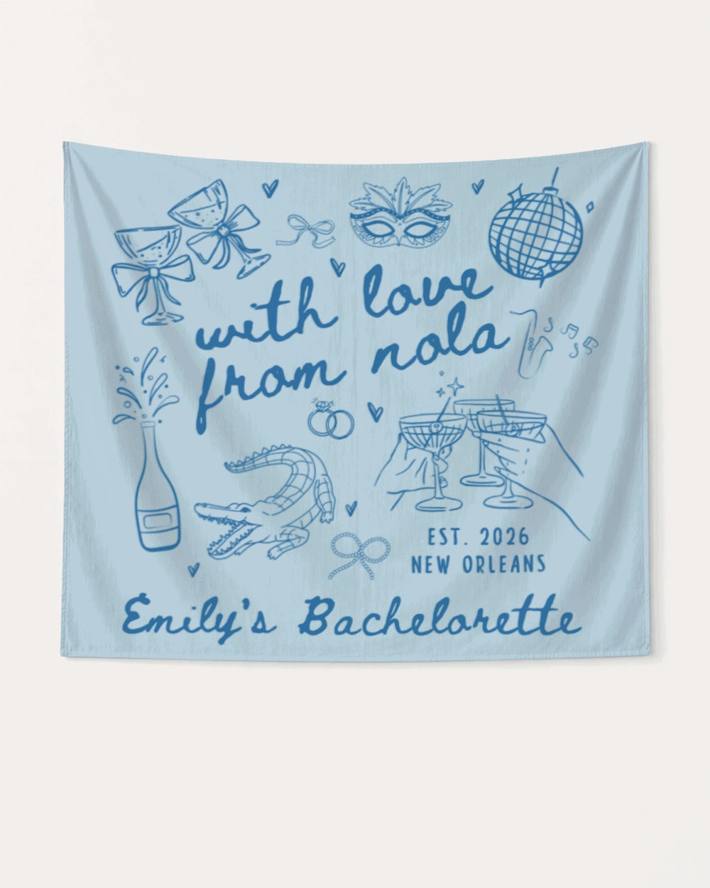With Love from Nola Banner Chambray