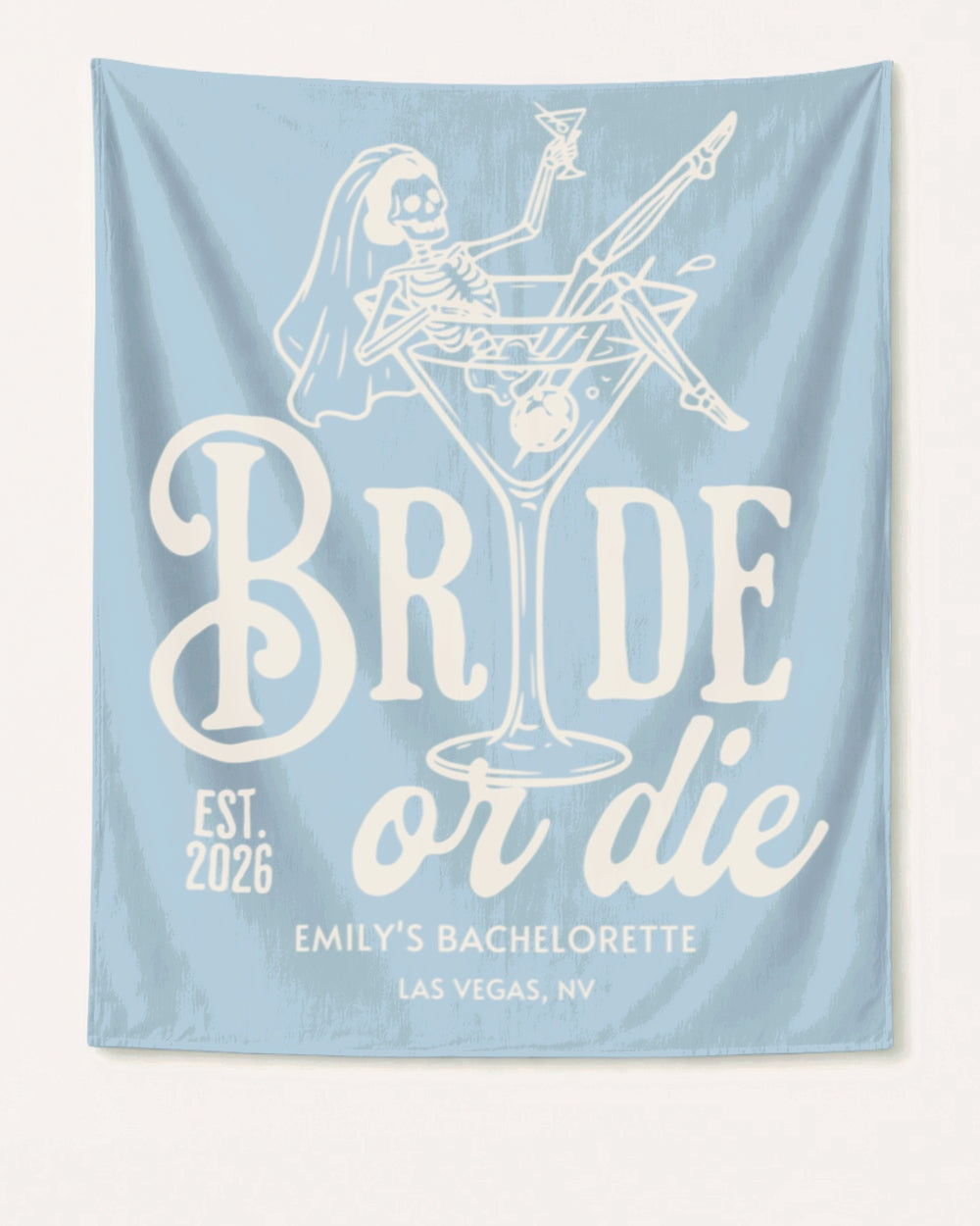 Bride or Die and Ride or Die Banner Chambray