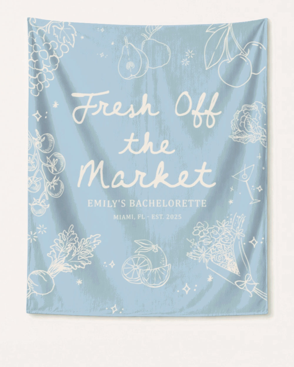 Fresh Off the Market Banner Chambray