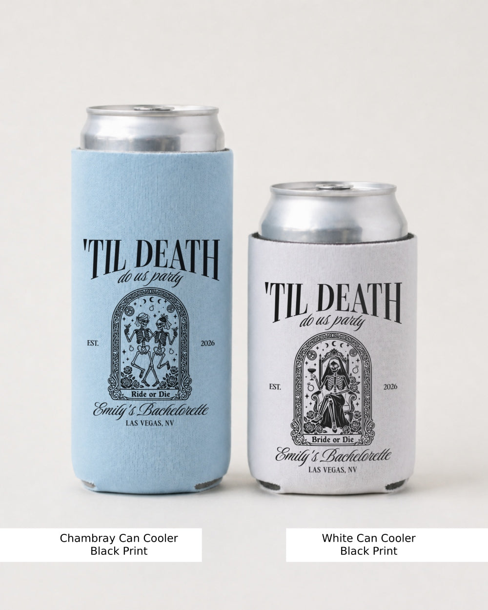 Til death do us party - Tarot-inspired Can Cooler Chambray