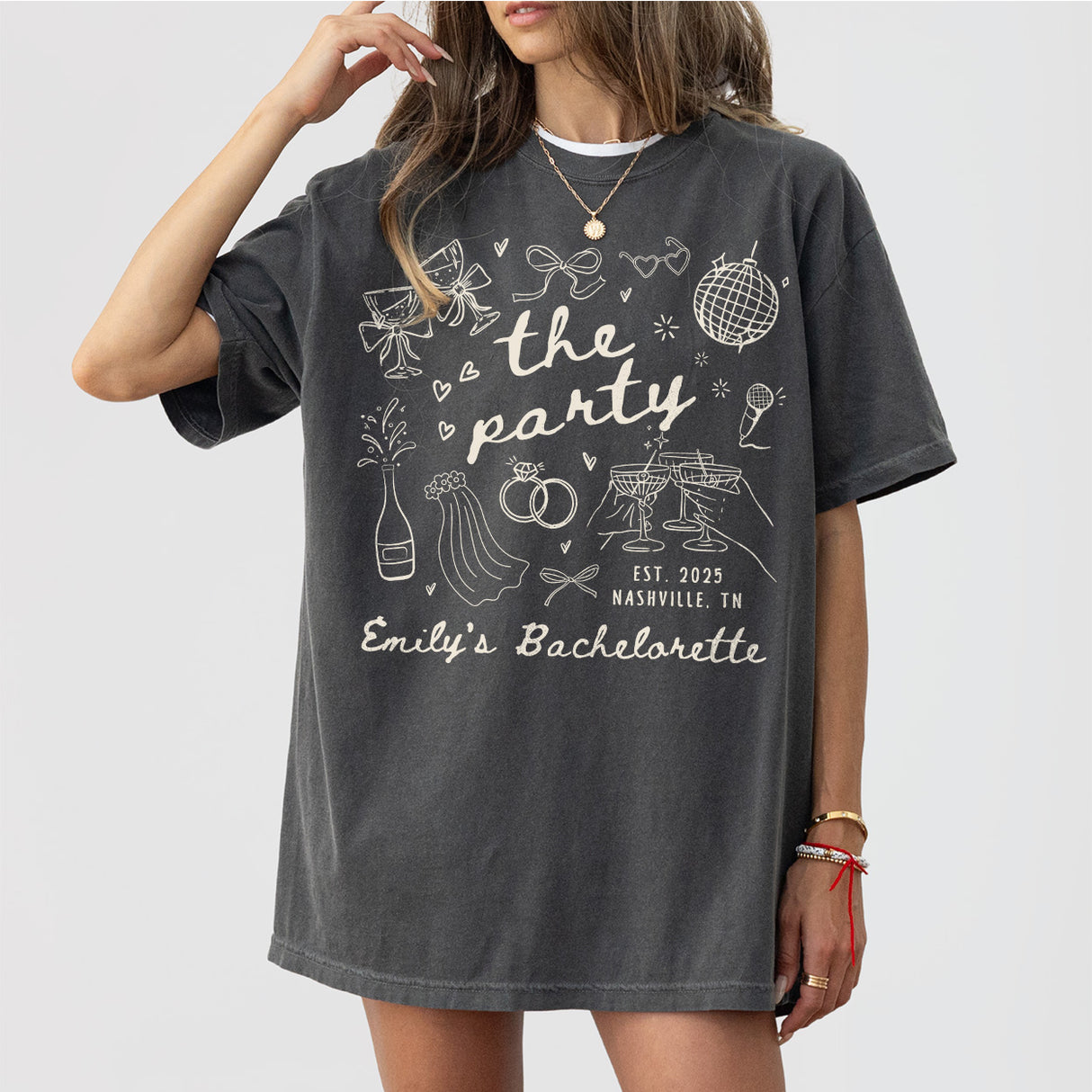 Comfort Colors® Wife of The Party Bachelorette Party Matching Shirts Custom Bachelorette Shirt Personalized Future Mrs Tee Bridal Party Gift - Pepper Product Image