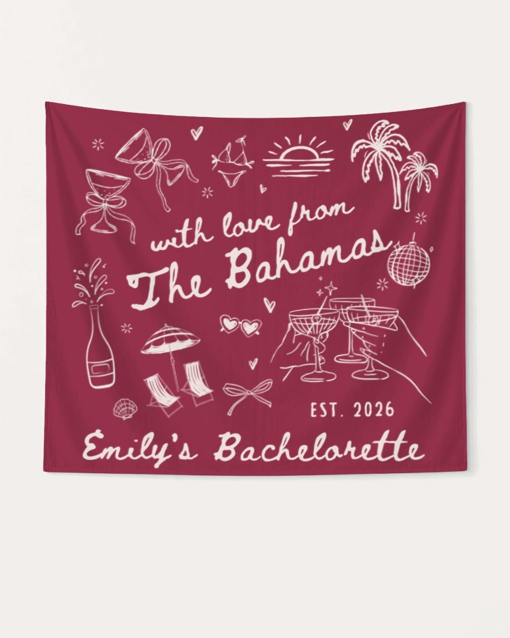With Love from The Bahamas Banner Crimson