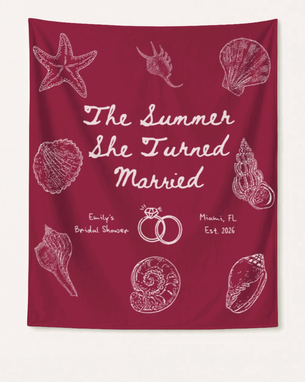 The Summer She Turned Married Banner Crimson