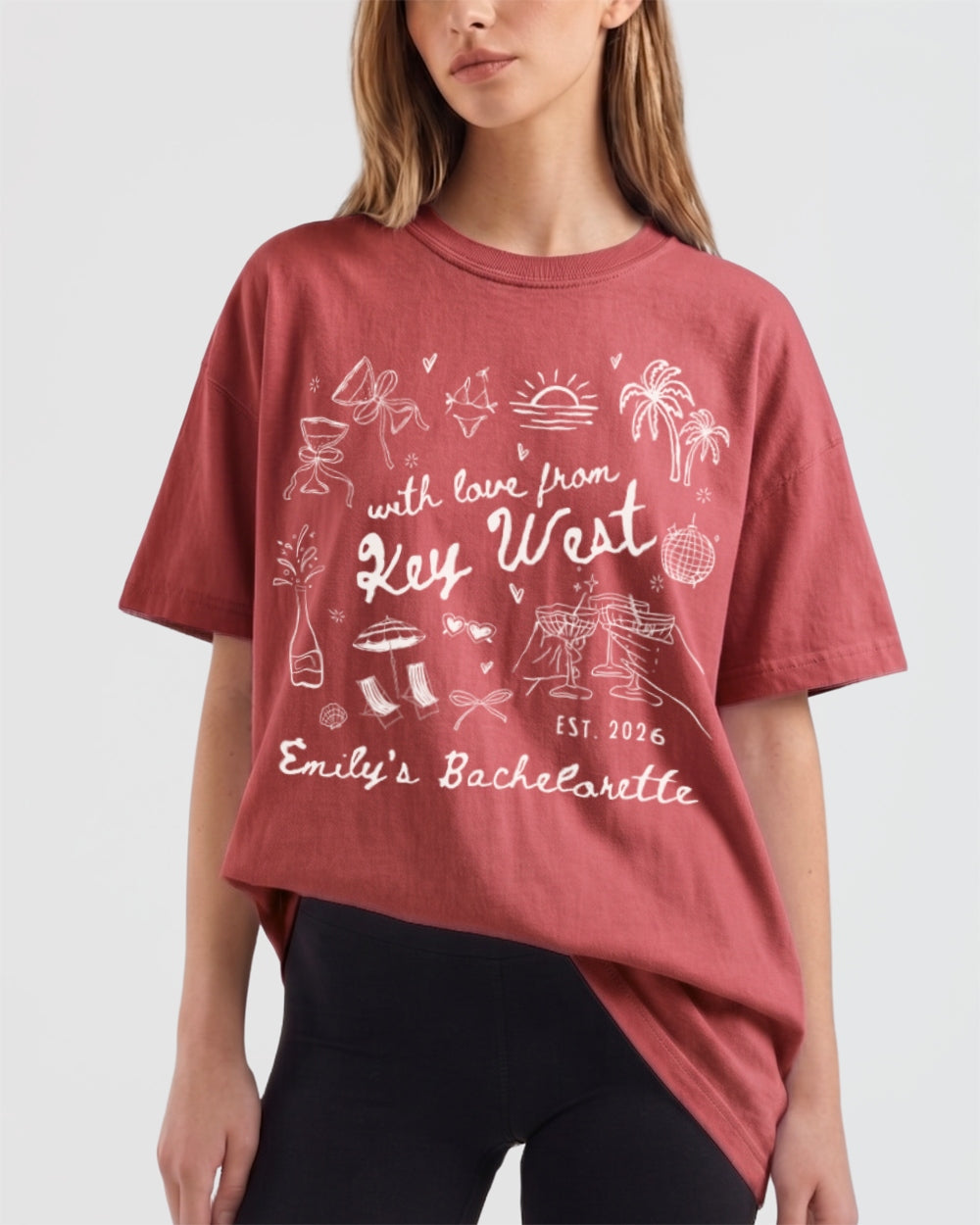 With Love from Key West T-Shirt Crimson