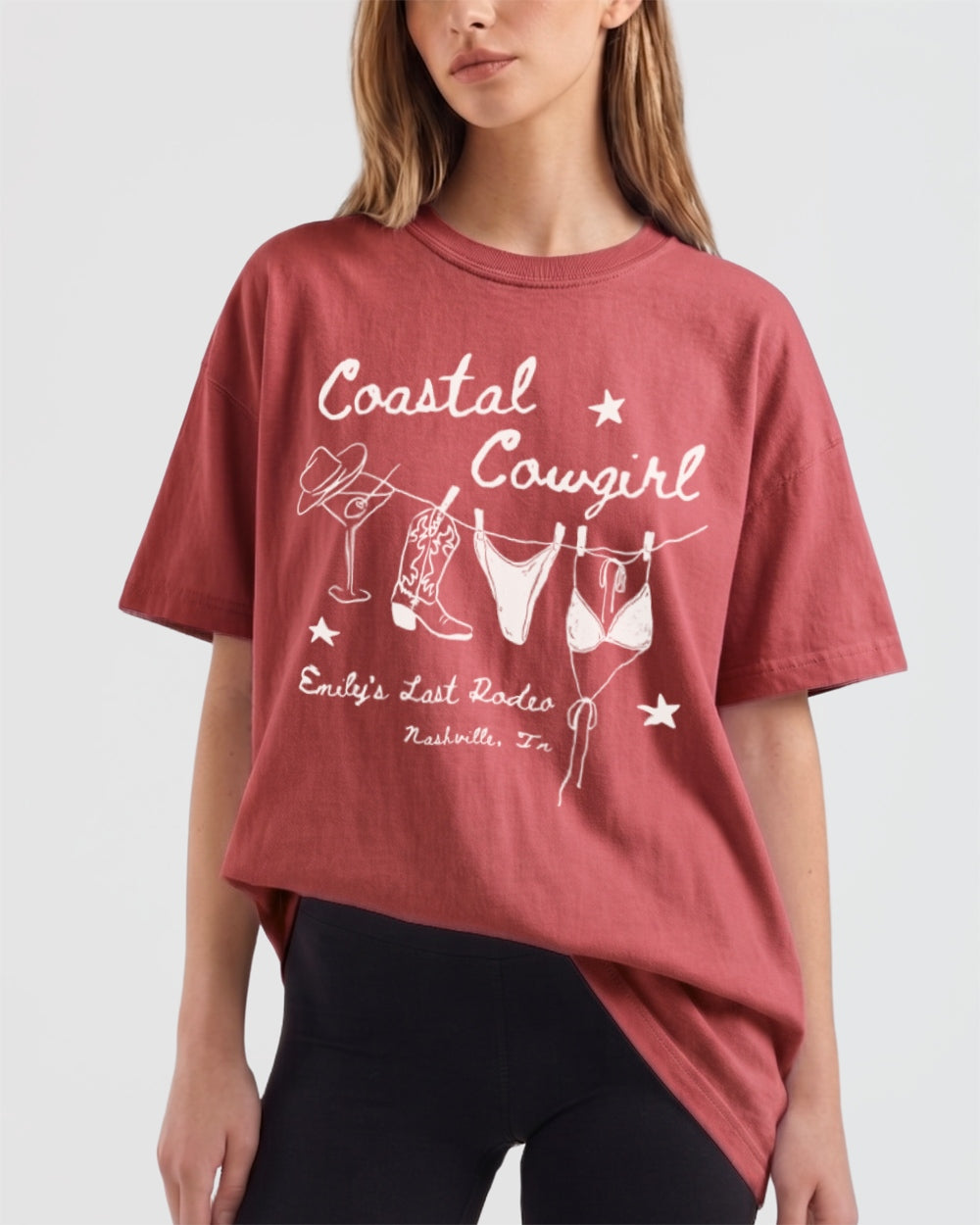 Coastal Cowgirl T-Shirt Crimson