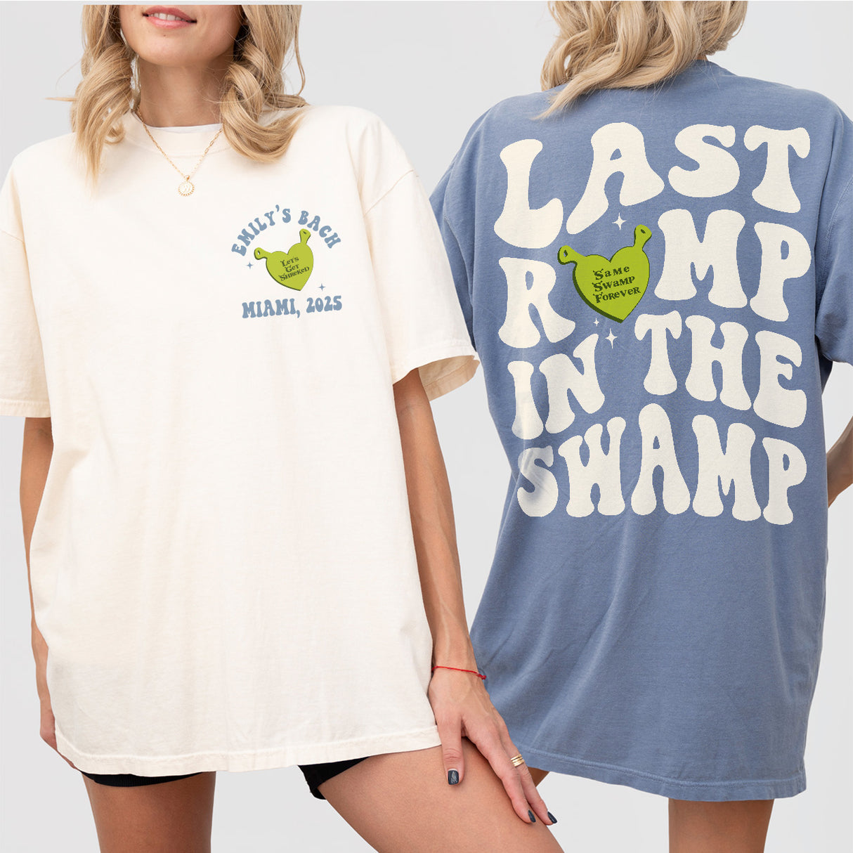 Custom Last Romp in the Swamp Bachelorette Comfort Colors Shirt Personalized Same Swamp Forever Funny Bach Party Matching TShirt Bridesmaid - matching Image