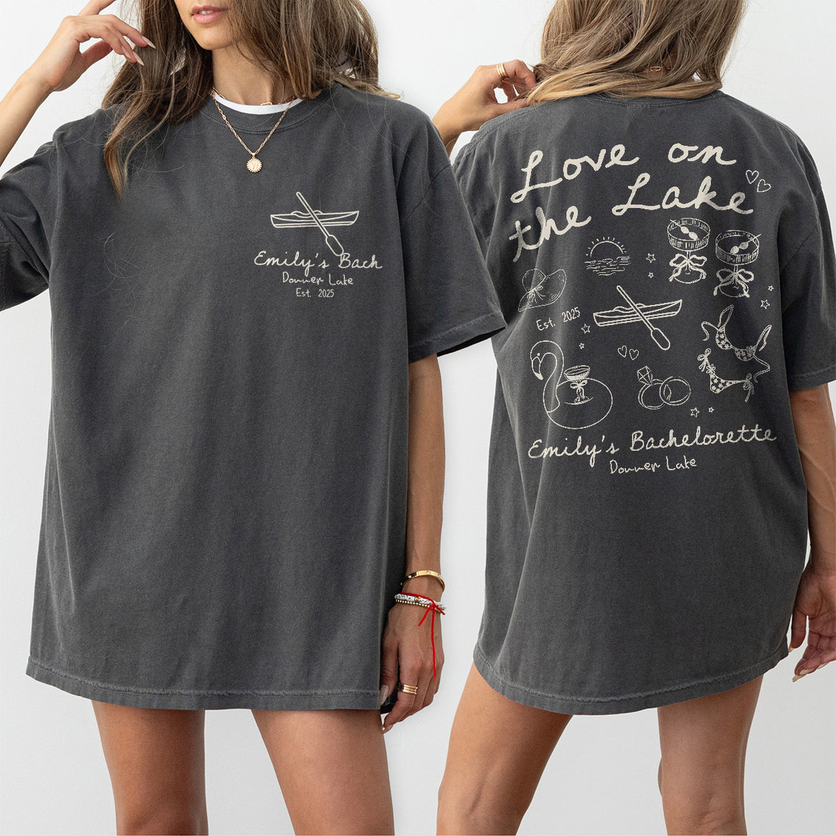 Pepper cotton shirt perfect for the bride-to-be on her bachelorette lake trip or mountain camping bach party weekend
