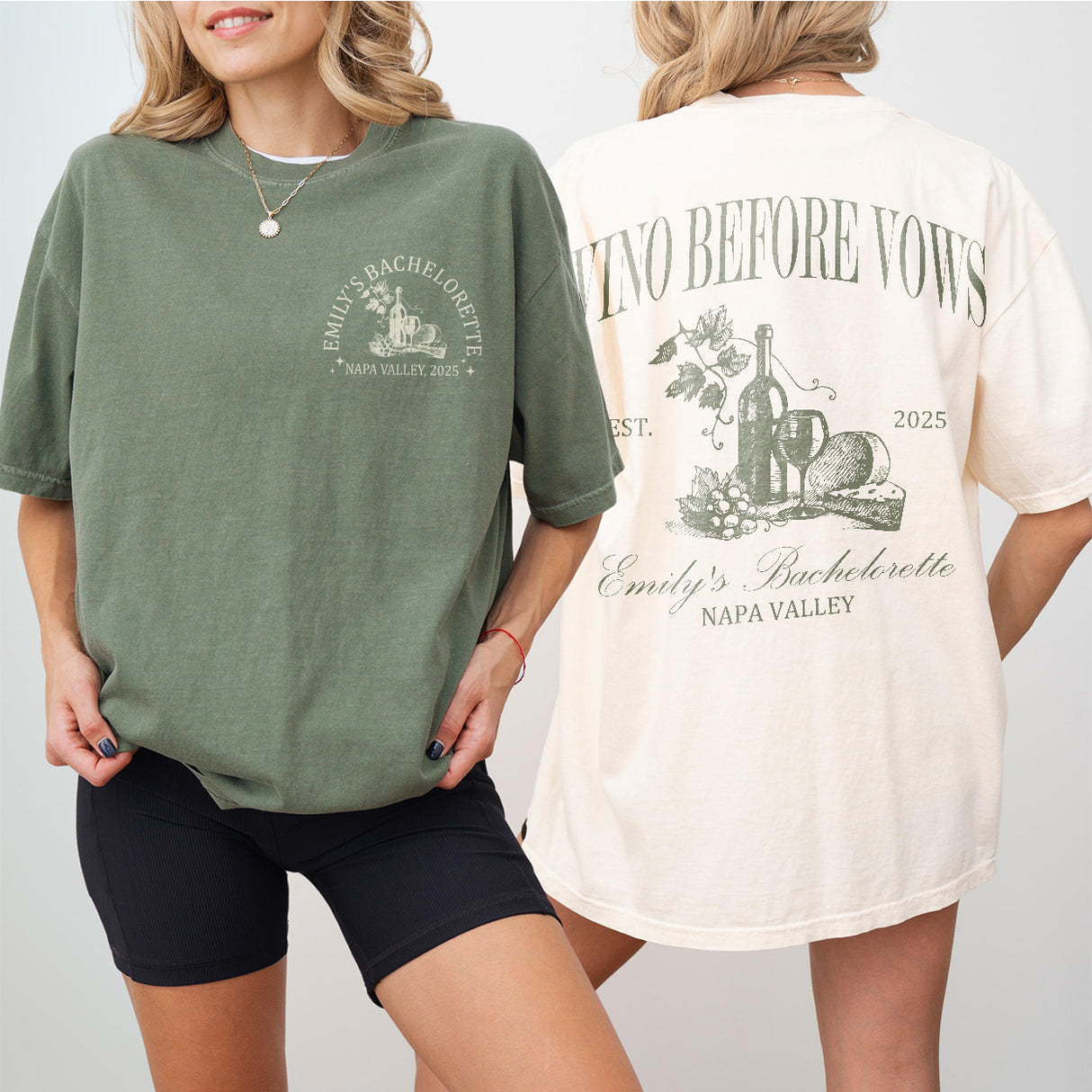 Custom Winery Bachelorette Party Sweatshirt Wine Shirts For Bachelorette Vino Before Vows Napa Valley Vino Club Shirt Bridal Shower Gift - matching Image