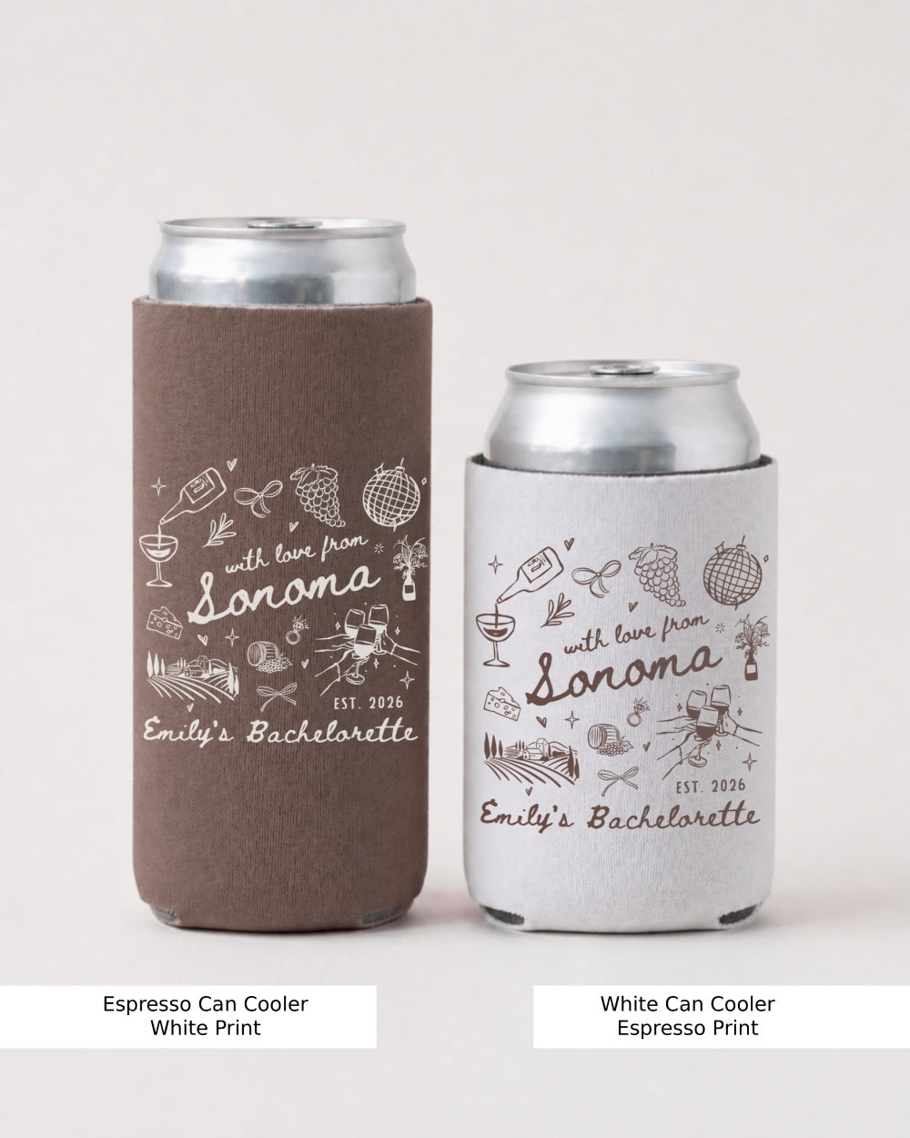 With Love from Sonoma Can Cooler Espresso