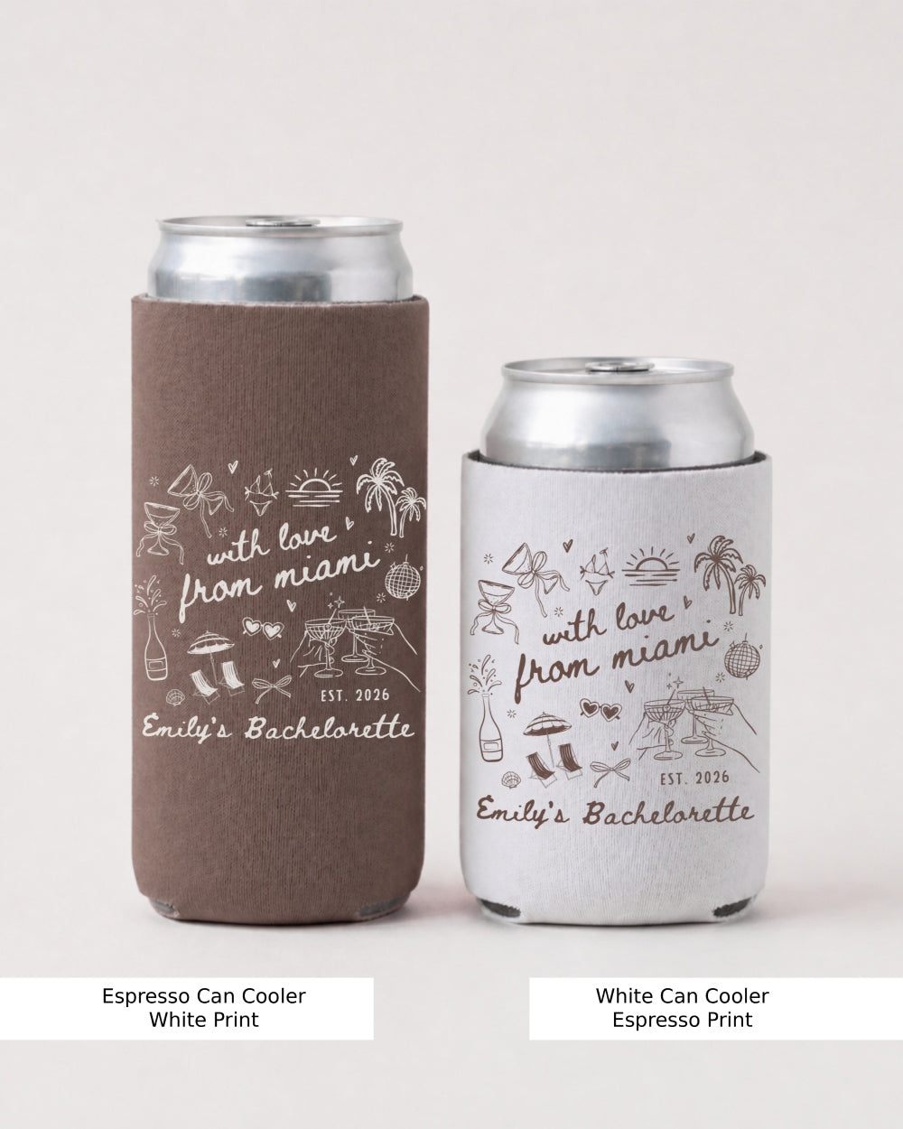 With Love from Miami Can Cooler Espresso