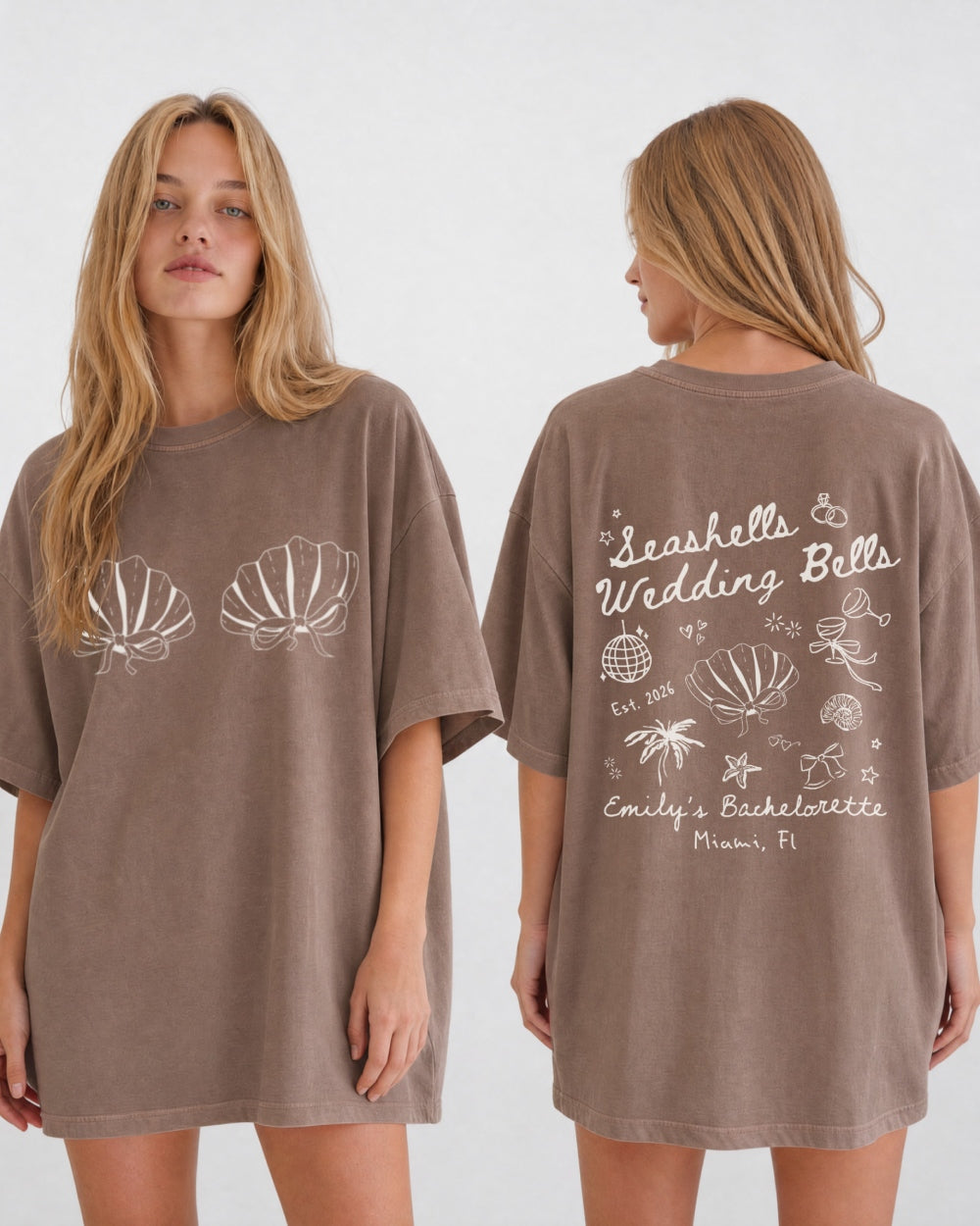 Seashells & Wedding Bells T-Shirt Espresso