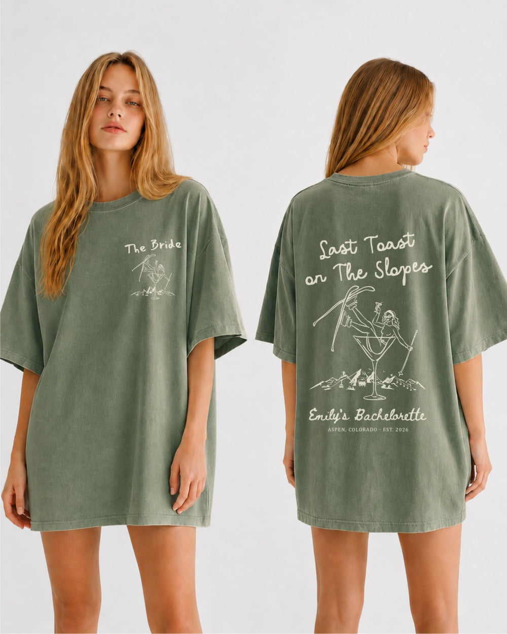 Last Toast on the Slopes T-Shirt Moss