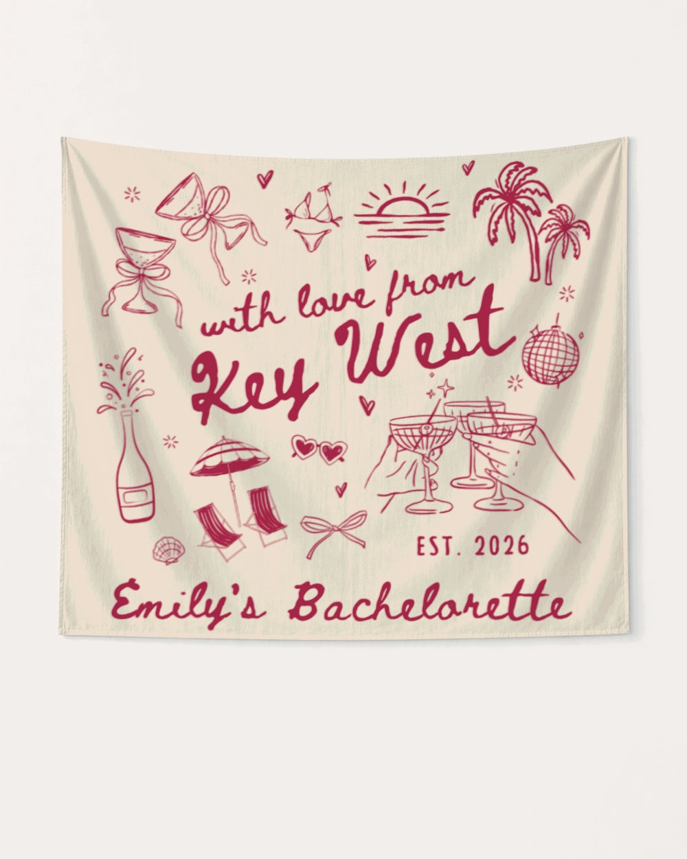 With Love from Key West Banner Ivory