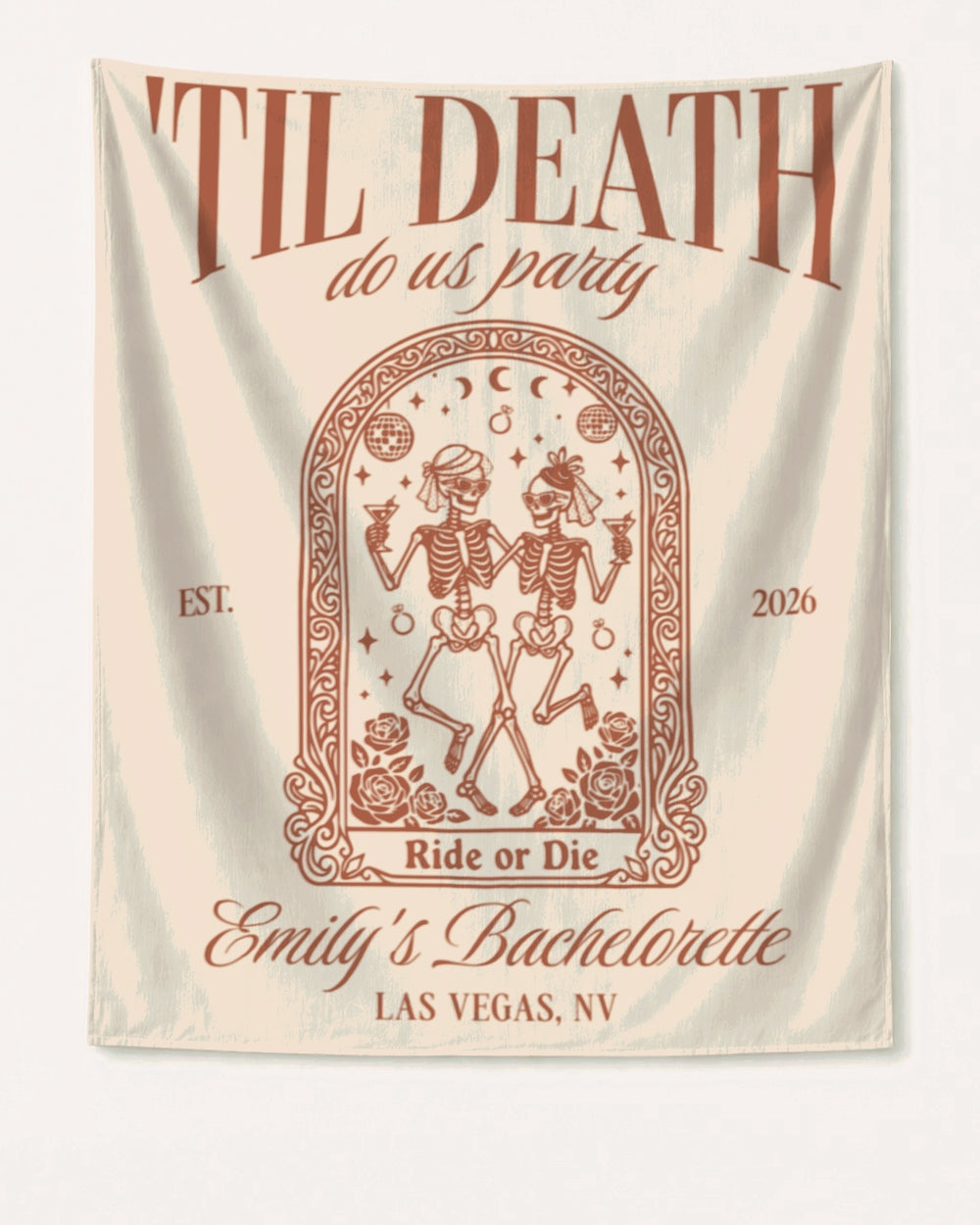 Til death do us party - Tarot-inspired Banner Ivory
