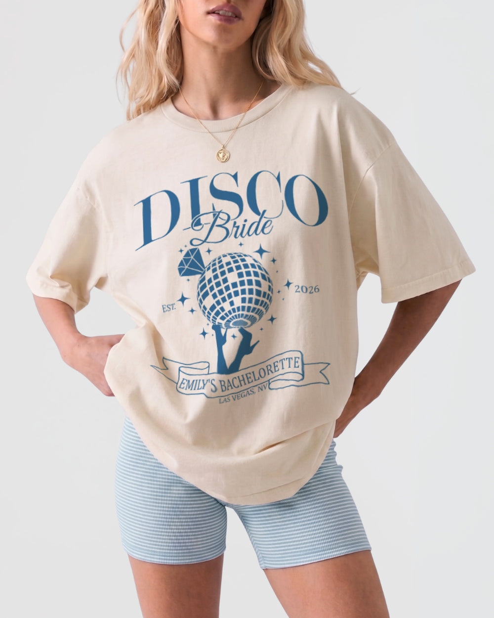 Dancing Queen, Disco Bride T-Shirt Ivory