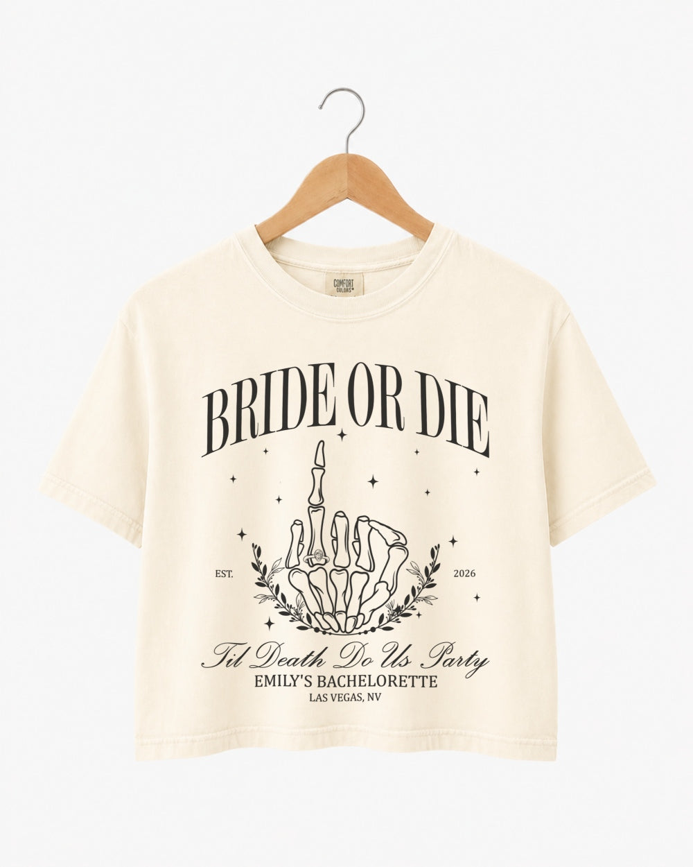 Bride or Die, Ride or Die Crop Top Ivory