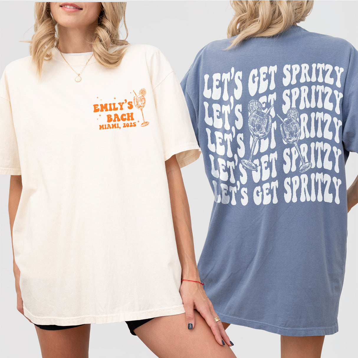 Let's Get Spritzy Bachelorette Shirt Love At First Spritz Custom Aperol Spritz Bachelorette Party T Shirt Sunshine and Spritz TShirt Bride - matching Image