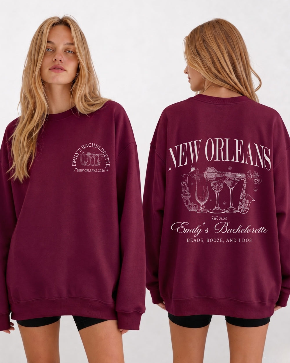 New Orleans Sweatshirt Maroon