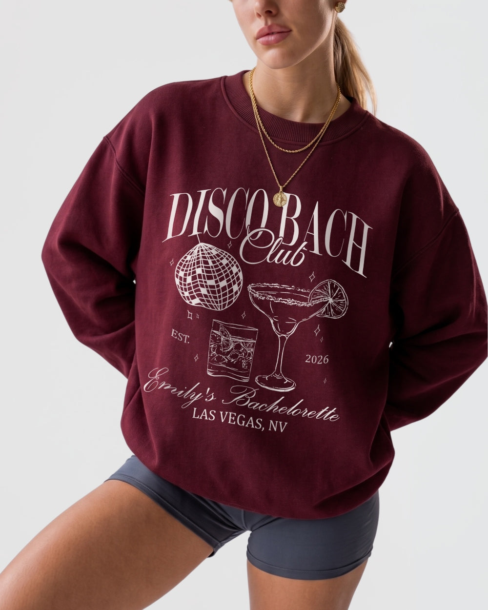 Disco Bach Club Sweatshirt Maroon
