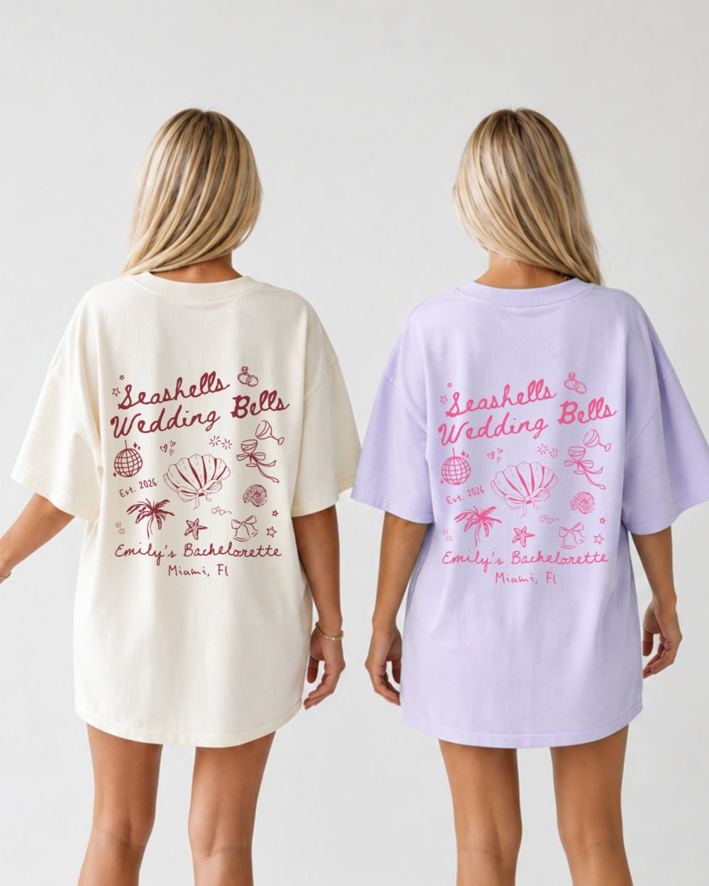Seashells & Wedding Bells T-Shirt Orchid