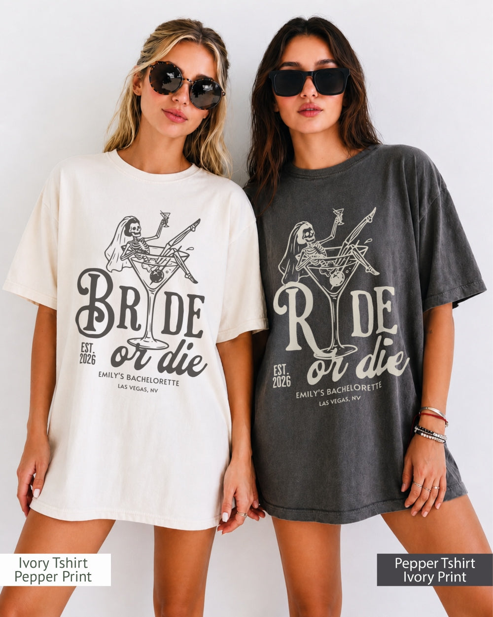 Bride or Die and Ride or Die T-Shirt