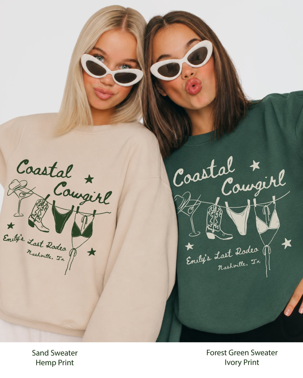 Coastal Cowgirl Sweatshirt Forest Green